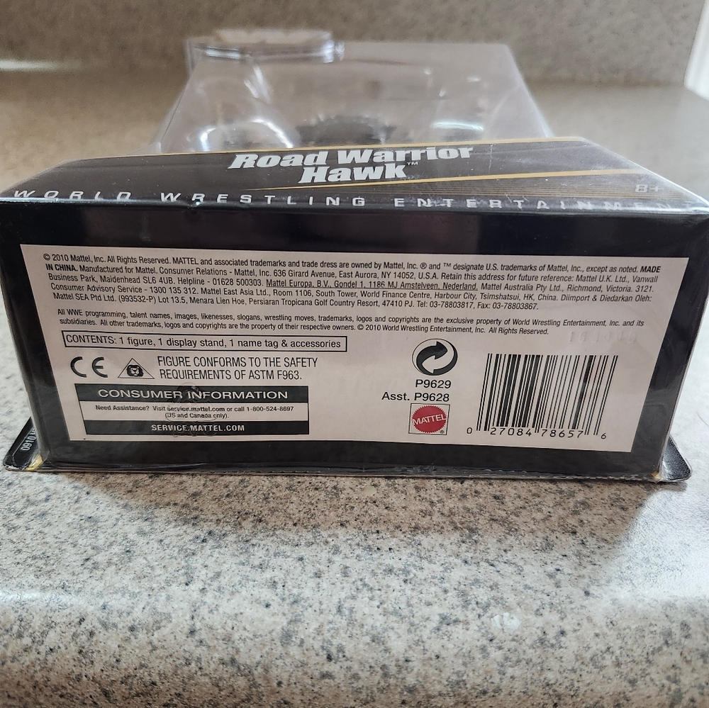 WWE Legends 1 Road Warrior Hawk Figure in Black and Silver - Picture 8 of 10